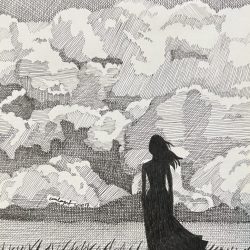 暴風前的孤影<br>Cumulonimbus_Emila_10x14cm_Ink on Paper_2017