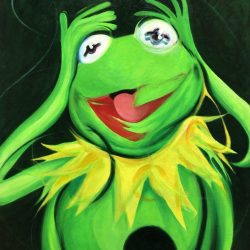 既視感-科米蛙<br> Kermit The Frog <br> 45.5x38cm(8) <br> Acrylic On Canvas <br> 2024